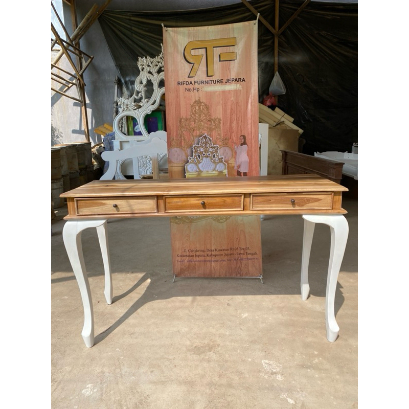 REAL PICT  Meja Console TV Laci 3 ( Meja Console Jati Antik, Meja Antik, Meja Tv Jati Antik )