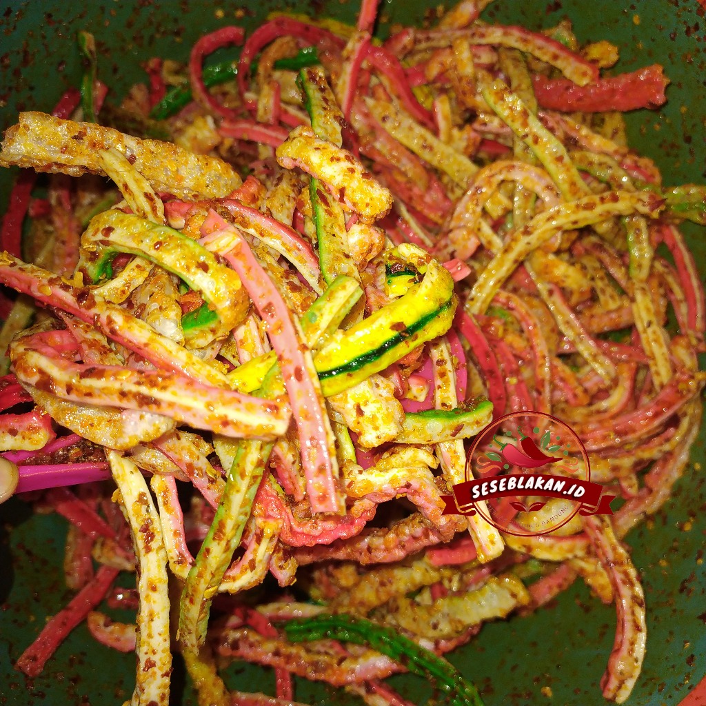 

Seblak beton mekar mengembang extra pedas daun jeruk isi 500 gr