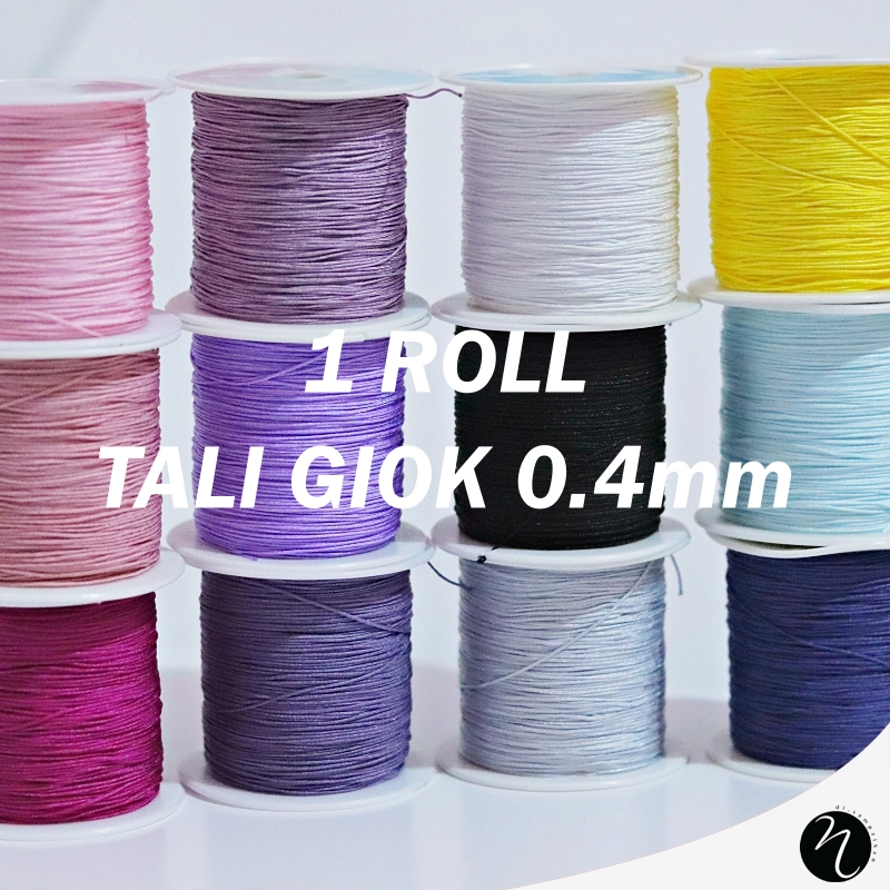 1 ROLL Tali Giok / Tali Cina 0.4mm untuk aksesoris / Gantungan Hp Manik-Manik
