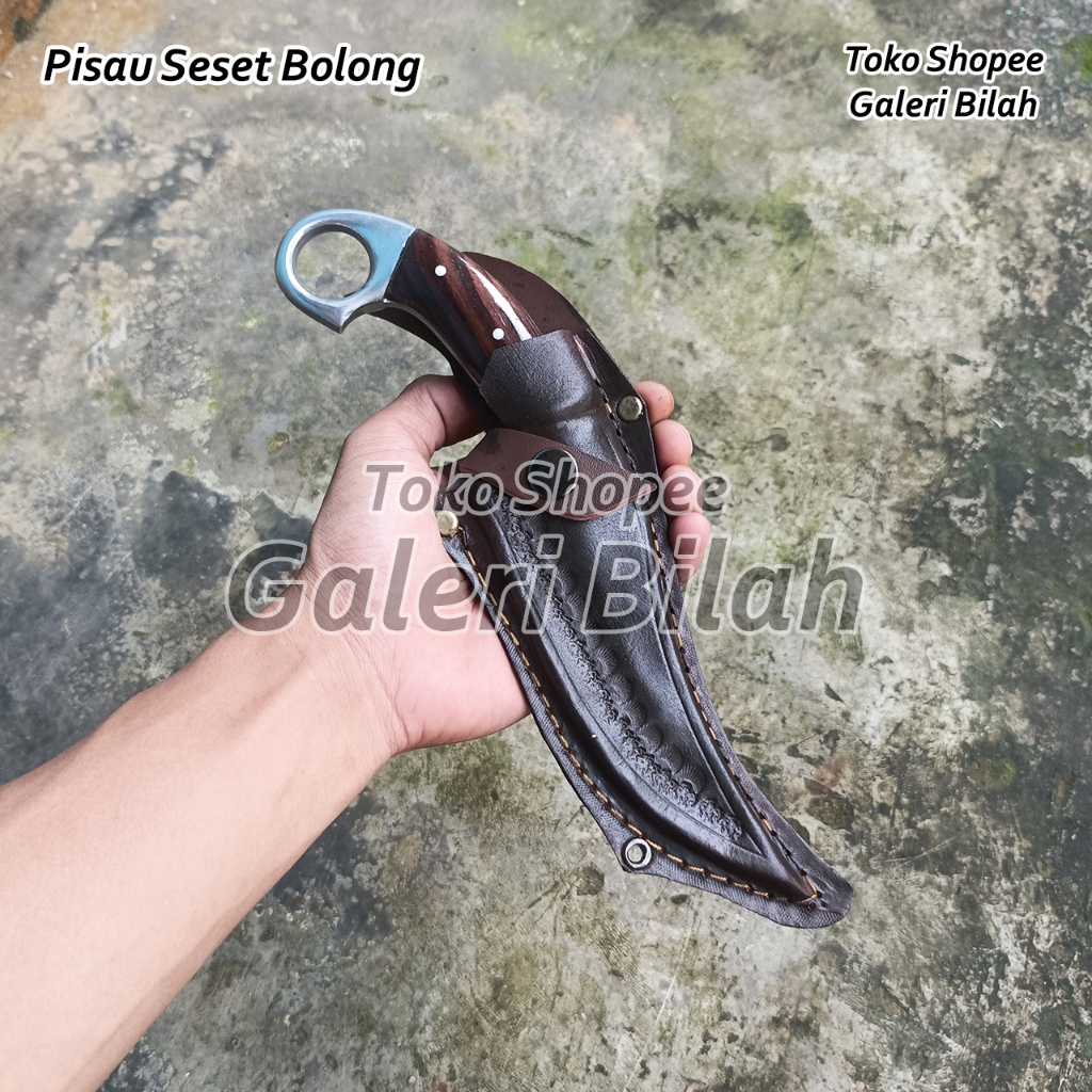 PISAU DAPUR PISAU SKINER PISAU SESET BOLONG SARUNG KULIT