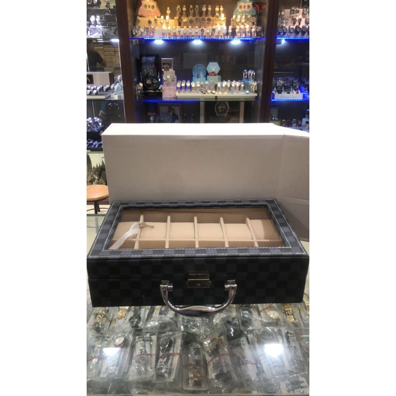 Tempat Kotak Jam Tangan Isi 12