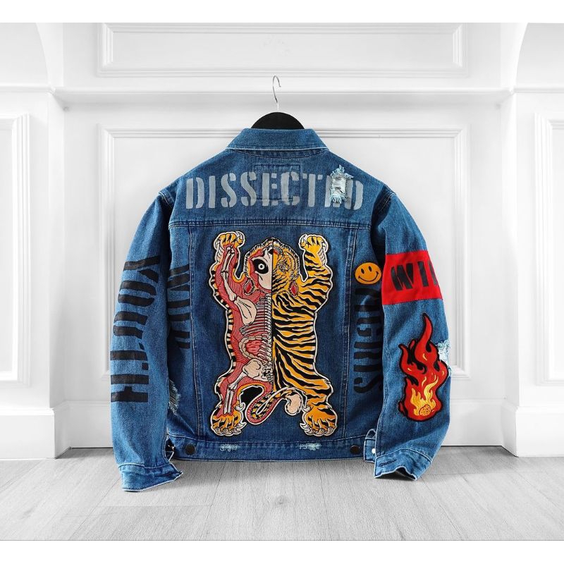 DENIM JACKET MEMPHISORIGINS “DEAD"WILDTIGRIS”FRIMITIVE"SKINEEDBEAR''UNLIMITED