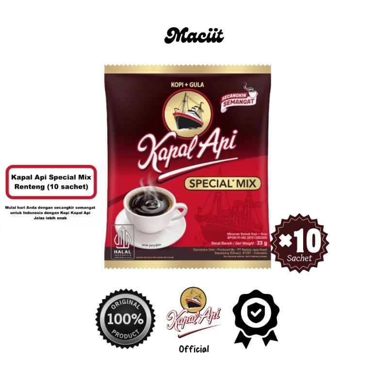 

Kopi Kapal Api Special Mix 1 renceng (10 pcs)