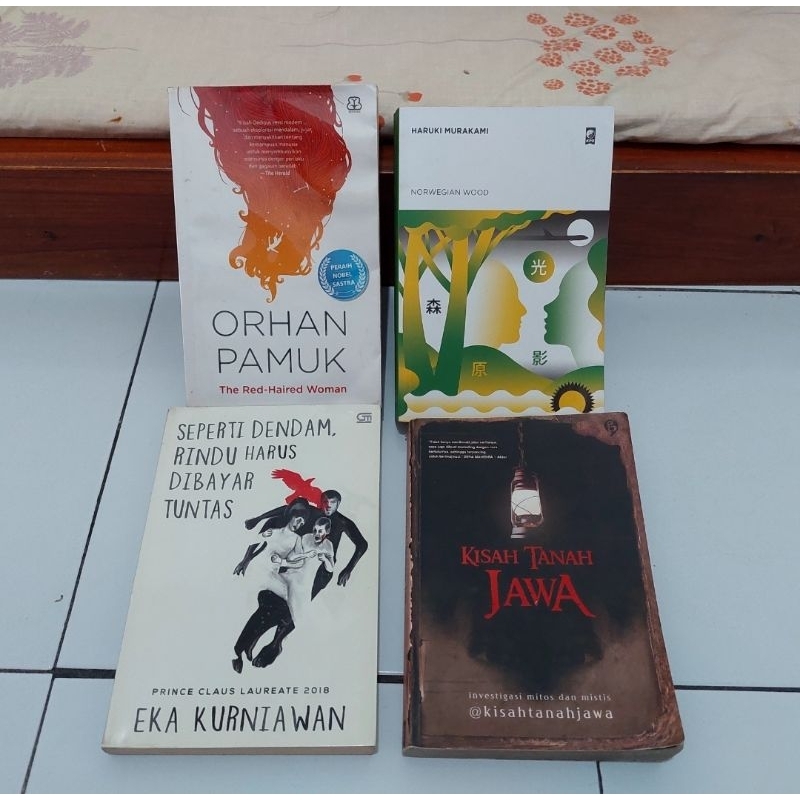 

Preloved BUKU DAN NOVEL (HARUKI MURAKAMI NORWEGIAN WOOD, NKCTHI, KTBB, BUMI MANUSIA)