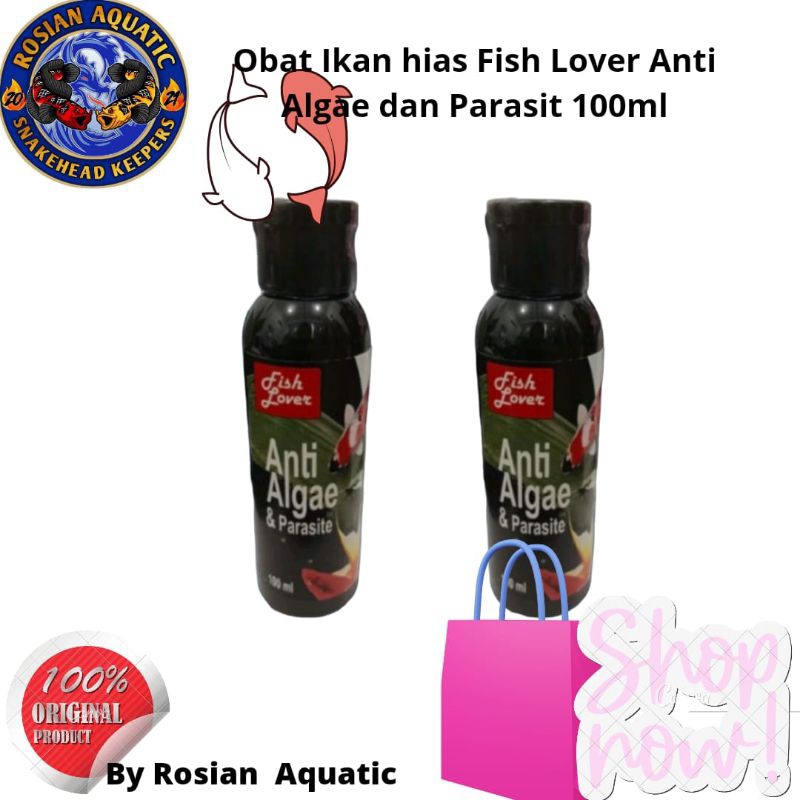 Obat Ikan hias Fish Lover Anti Algae dan Parasit 100ml