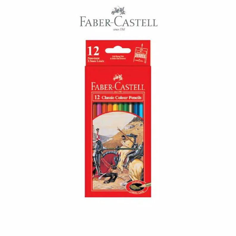 

Pensil 12 warna Faber Castell 12L Classic panjang ART Y2C6