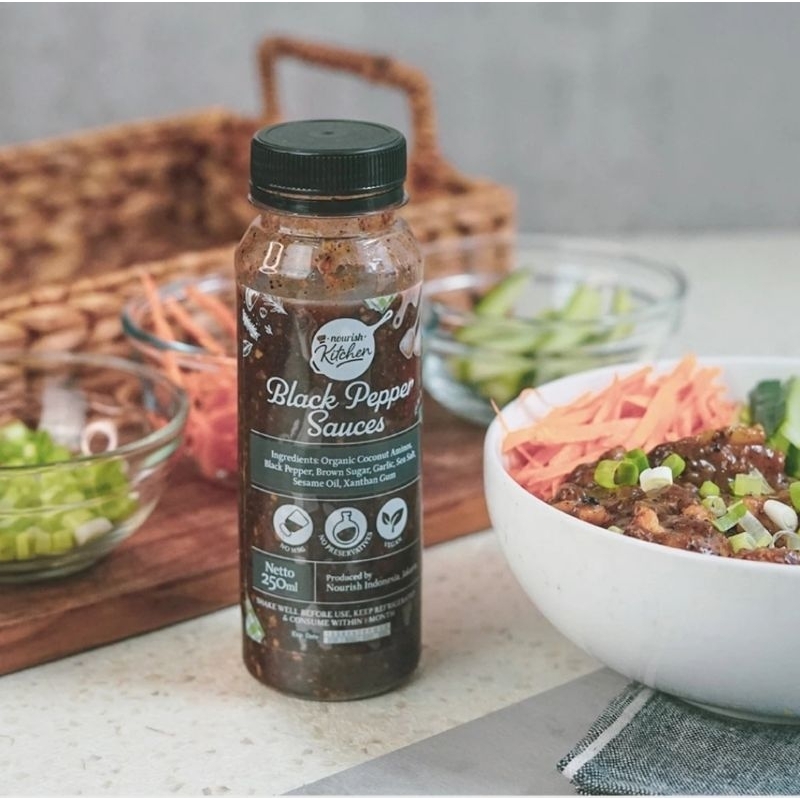 

BLACK PEPPER SAUCES | SAUS LADA HITAM NO MSG 250ML - NOURISH INDONESIA