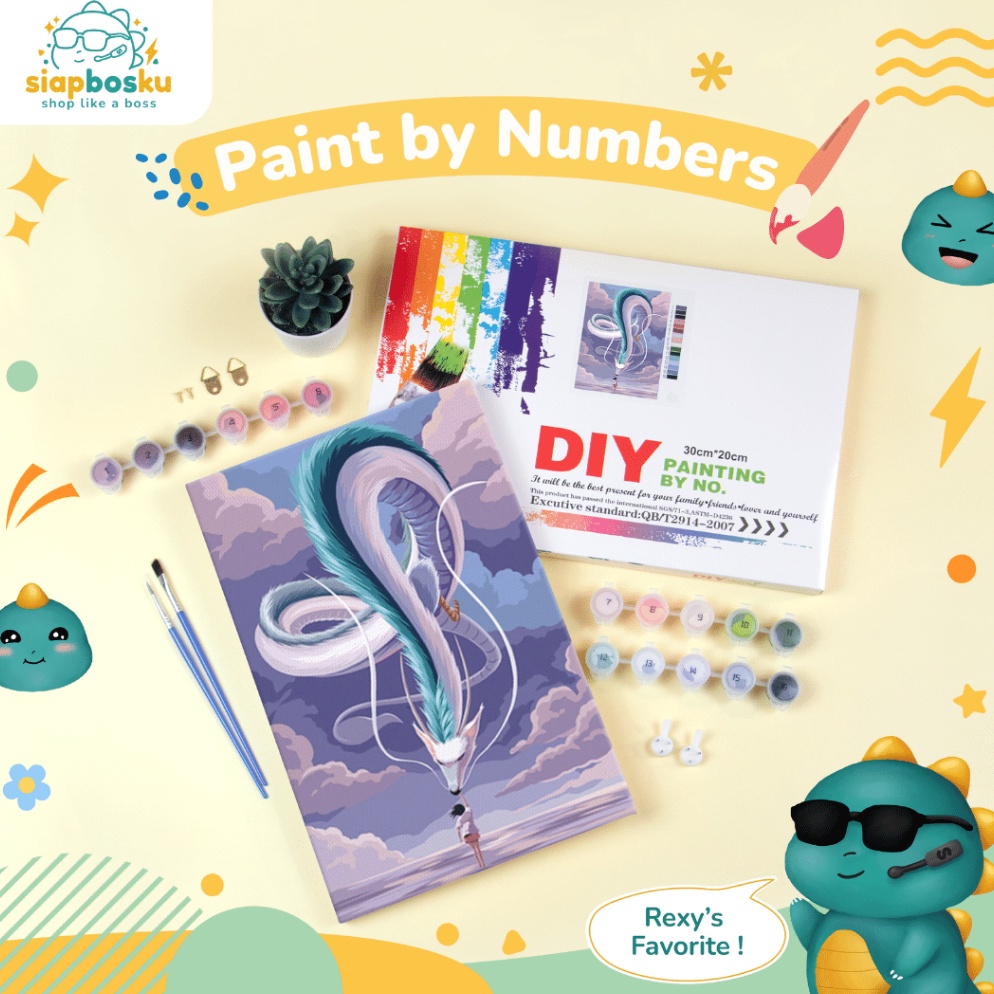 

PAINT BY NUMBER 2x3 CM AESTHETIC KANVAS LUKIS ANIME LANDSCAPE PAINTING KIT ART Z5H8