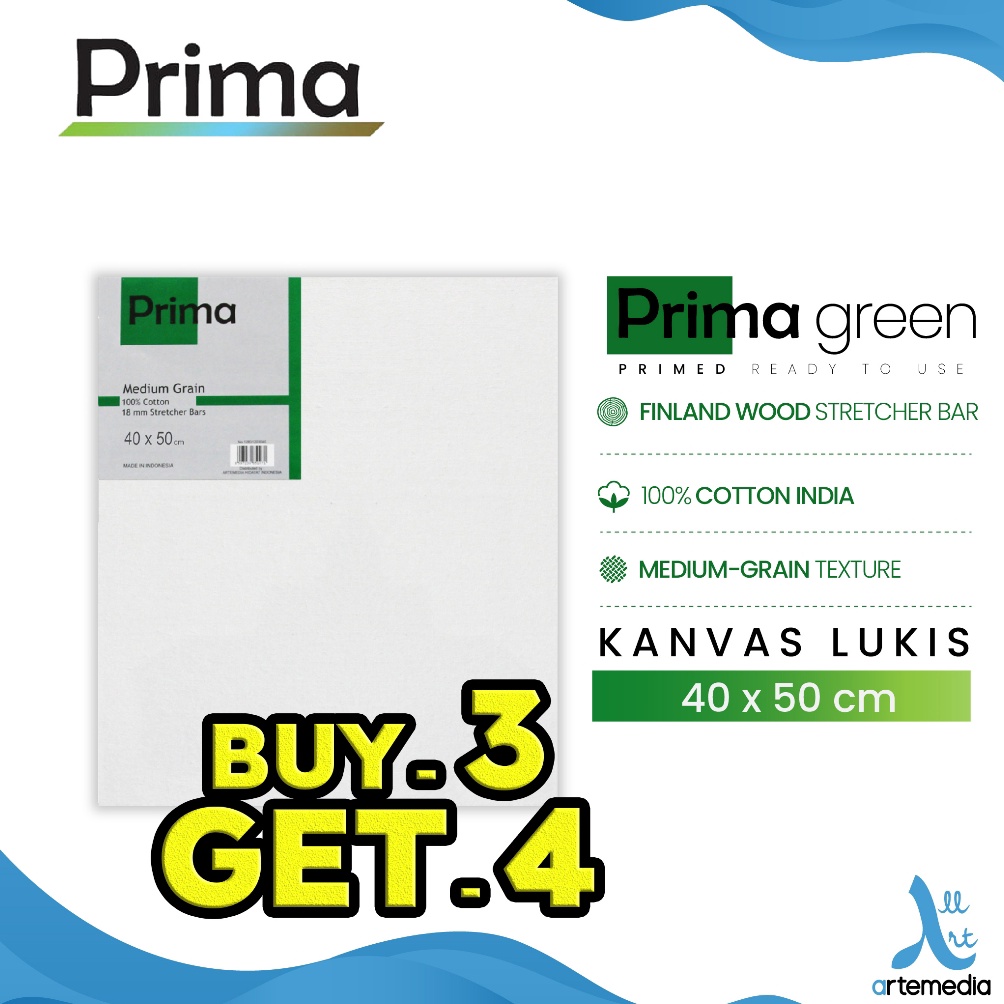 

Kanvas Lukis Prima Green 4x5cm Cotton Canvas ART R9O1