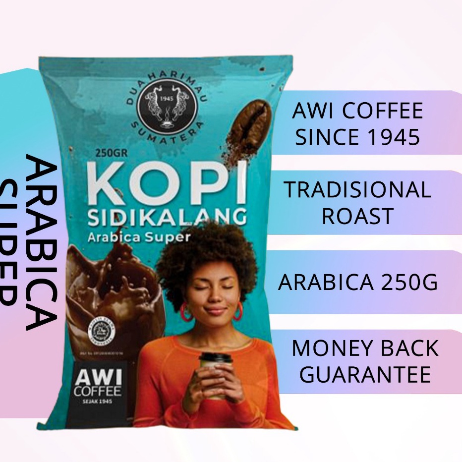 

V44859 Awi Kopi Sidikalang Arabica Super 25Gr Bubuk Coffee Powder Kopi Tradisional Medan
