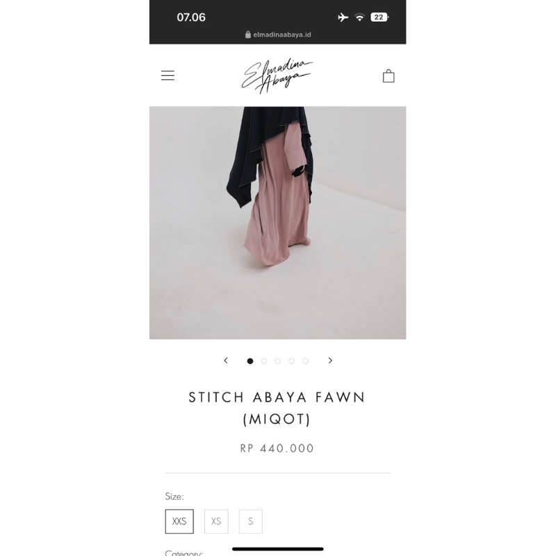 PRELOVED ELMADINA STICH ABAYA sz XXS