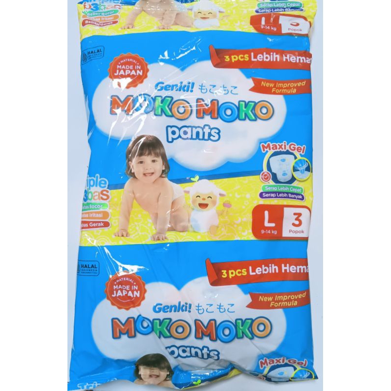 Popok Moko Moko Pants Sachet L Isi 3
