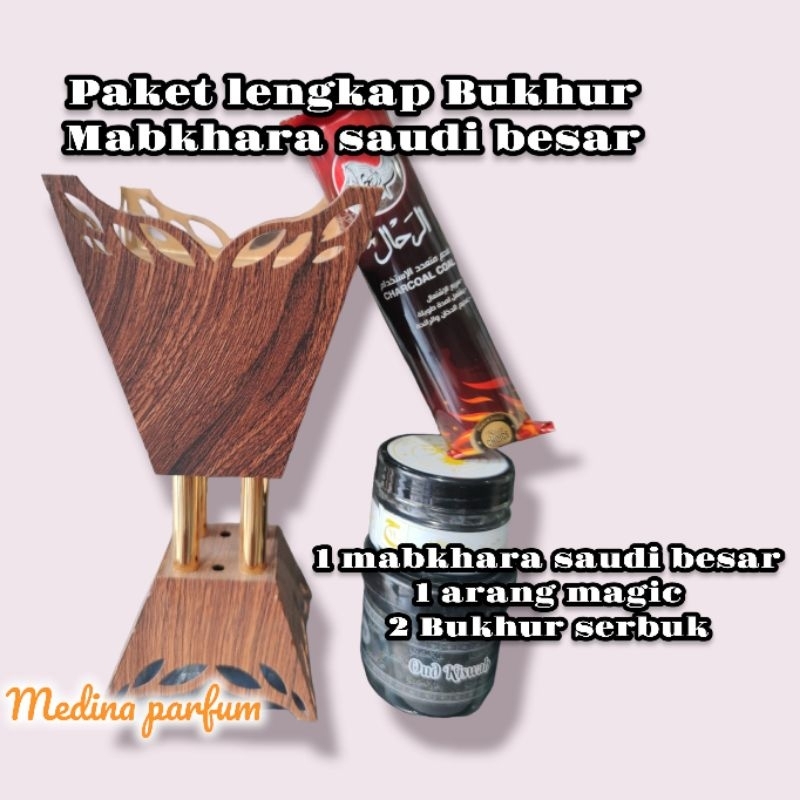 paket lengkap 2 bukhur mabkhara saudi besar paket bukhur