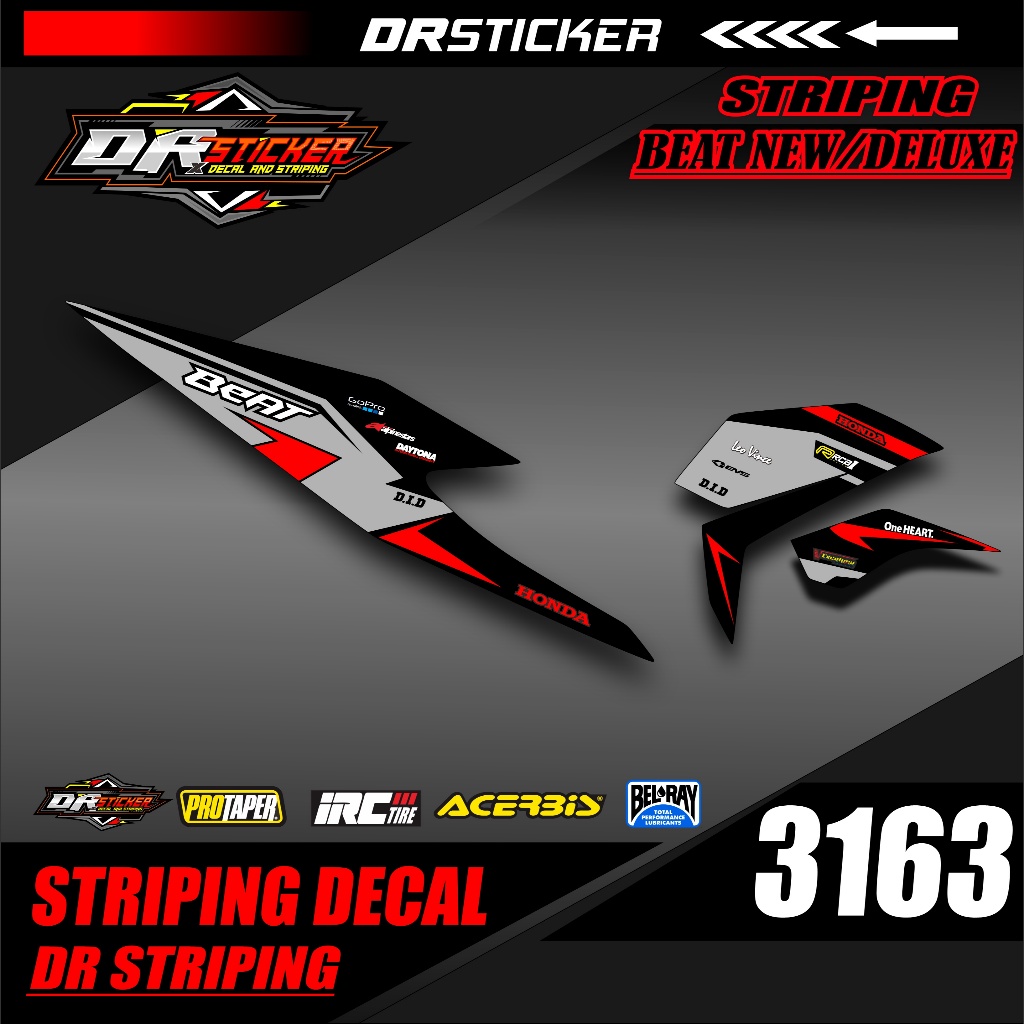 STIKER STRIPING Varian list BEAT FI STREET EPS 2020-2021 DESAIN RACING - STRIPING BEAT SEMI FULL