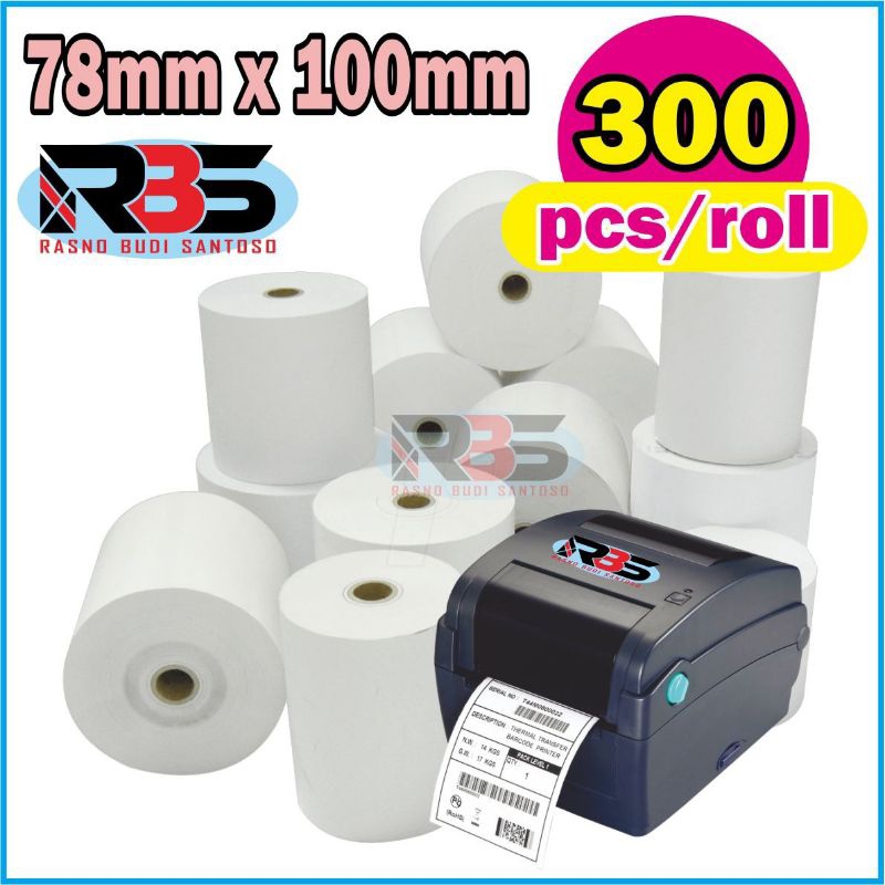 

LABEL THERMAL 78x100 / 80x100 isi 300 PCS