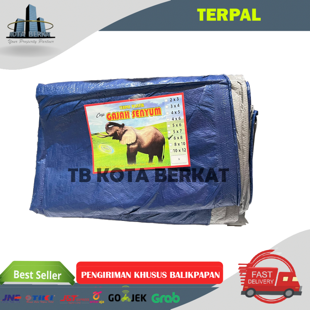 TERPAL PLASTIK UKURAN 3 x 4 M