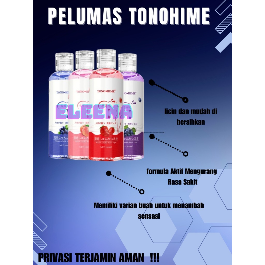 Lubricant Pelumas Pria Wanita Tono Hime Bahan Air - Strawberi