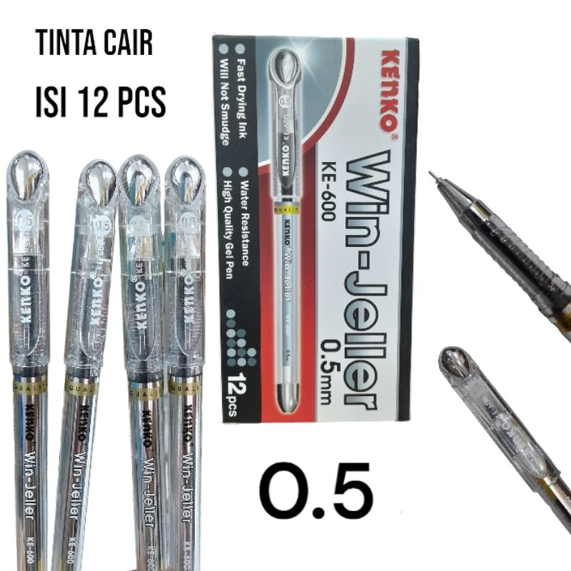 

WinJeller Kenko KE-600 / (Per 12) Gel Pen / Pulpen Gel / Pena Gel Win-Jeller