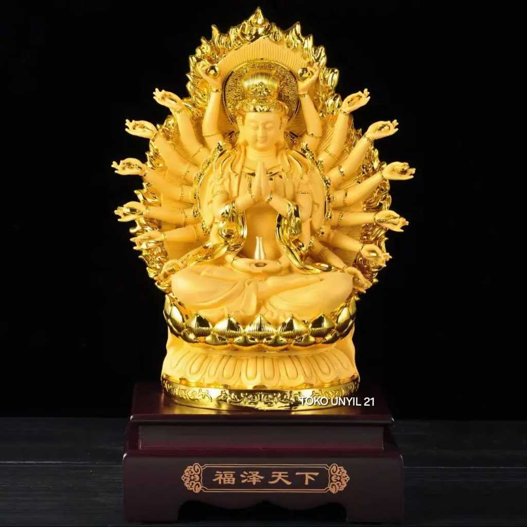 39cm Patung Dewi Kwan Im Seribu Tangan Dewi Kwanim