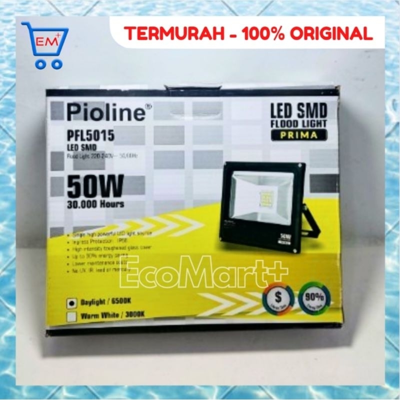 Lampu LED Sorot 50w Pioline "PRIMA" Led SMD Flood Light Pioline Prima PFL-5015