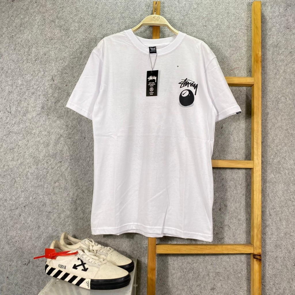 STUSSY X NIKE BALL TSHIRT WHITE / KAOS STUSSY / BAJU PRIA STUSSY MIRROR 1:1