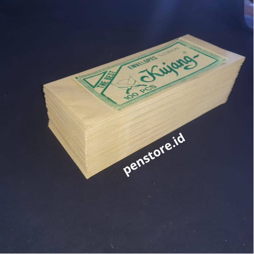 

(pack = 100 lembar) Amplop Coklat Samson A 10x24 isi 100pcs / Amplop uang coklat polos