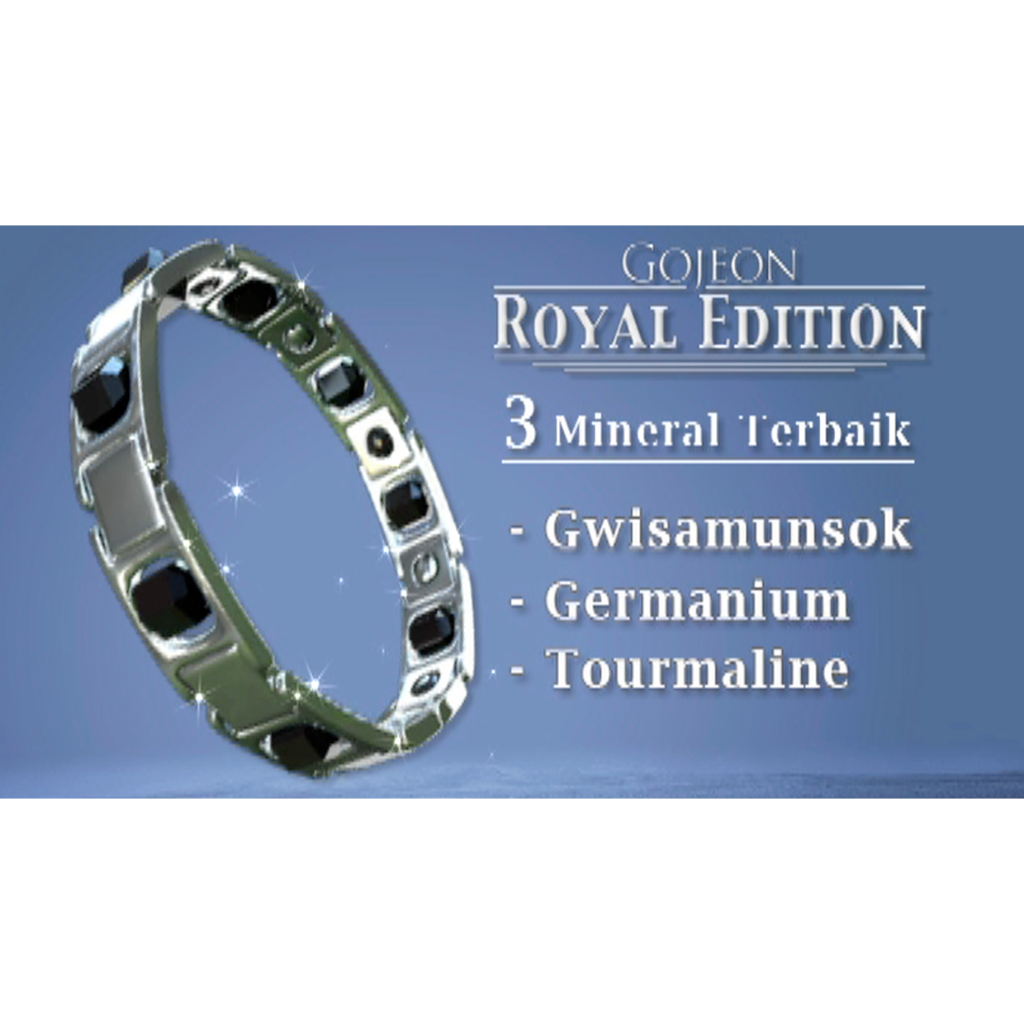 Gelang Kesehatan Gojeon Royal Edition Batu Turmalin Germanium lemak darah menormalkan irama jantung-8