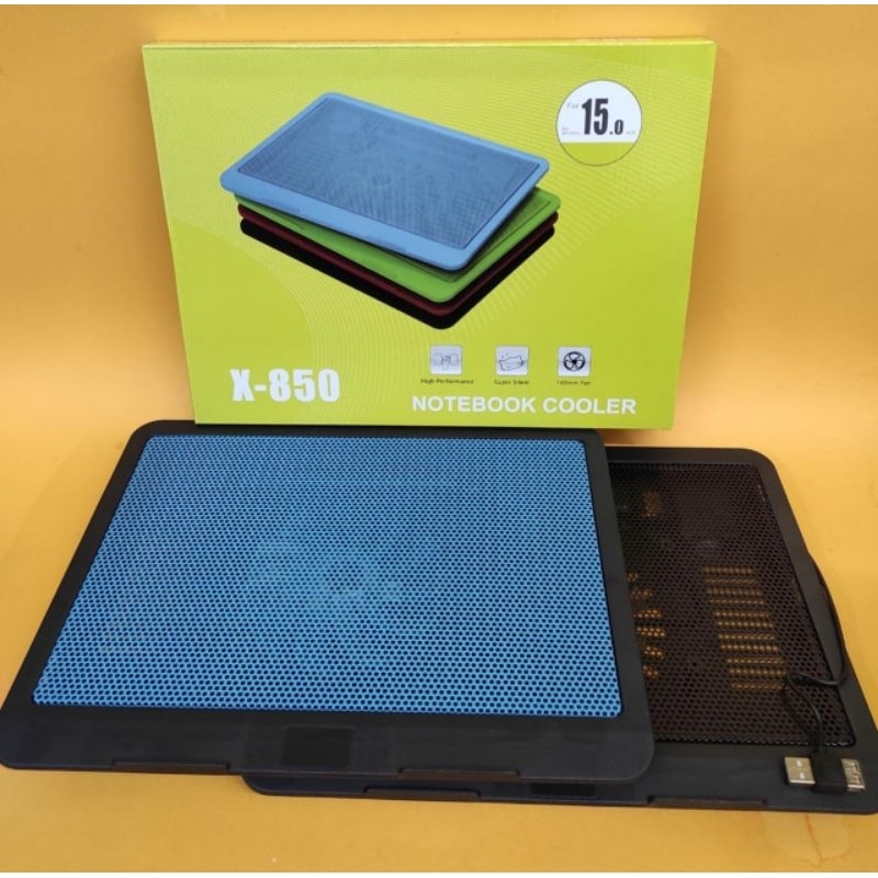 Cooling Pad x-850 / Kipas bawah Laptop Single Fan untuk Laptop 13-14 inch