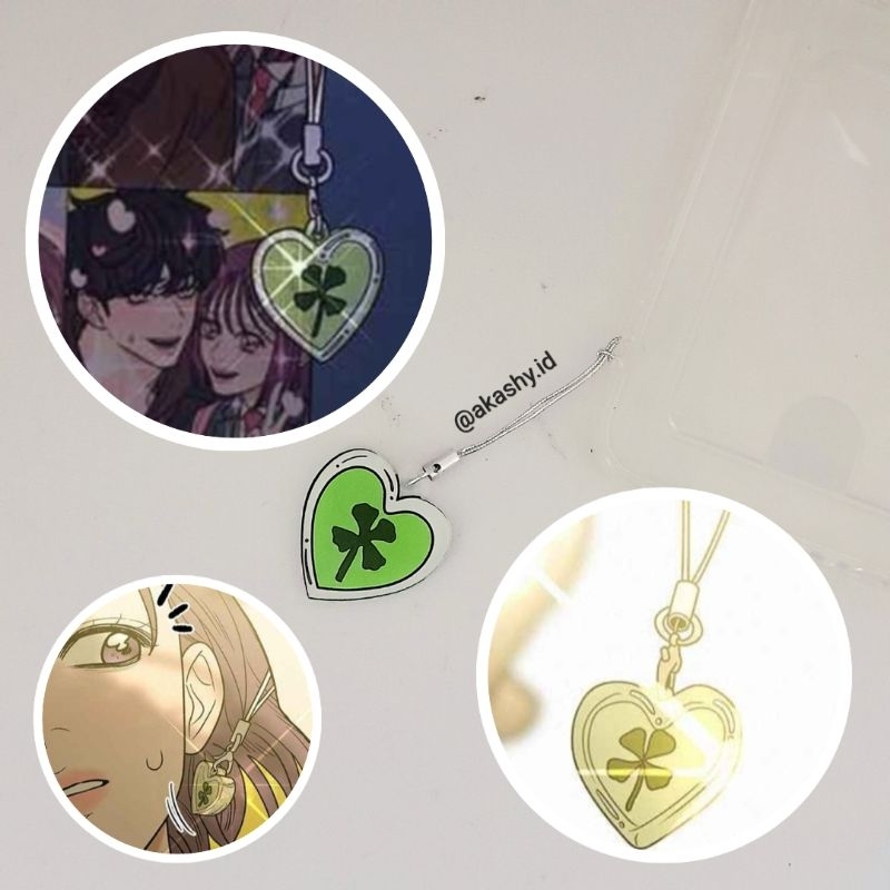 Akrilik Phone Charm Operation True Love Gantungan HP Operation True Love Webtoon Love Clover