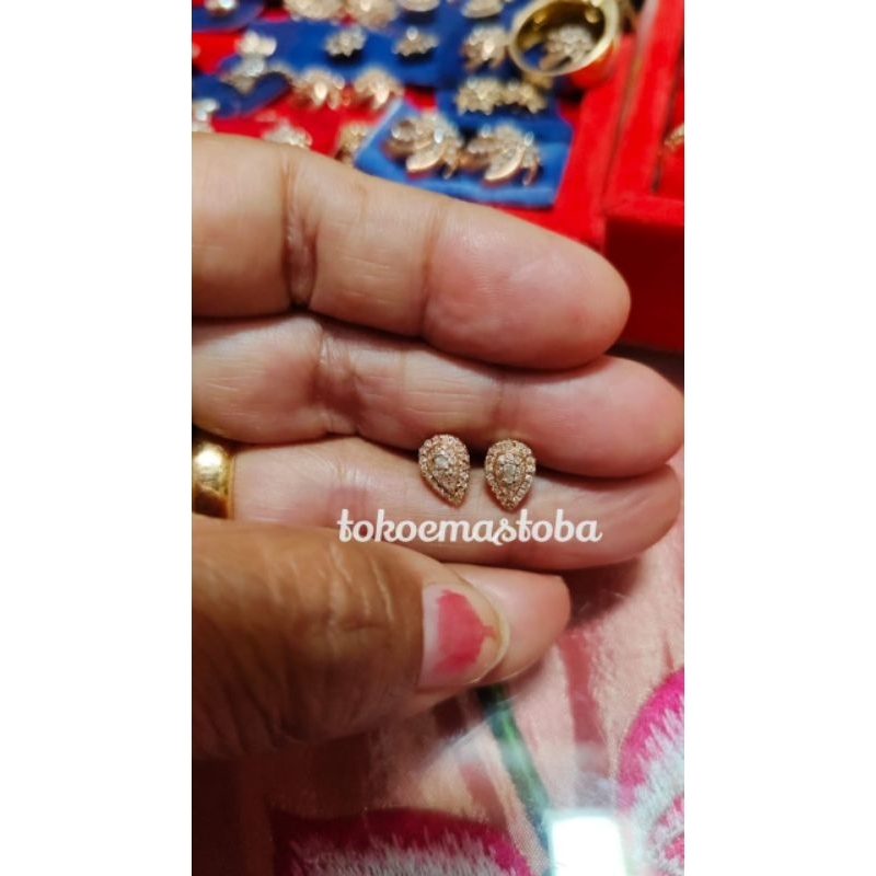 ACC anting labu tusuk berlian medan