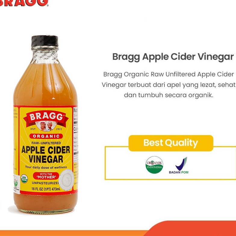 

55 COD Bragg Organic Raw Unfiltered Apple Cider Vinegar 473 ml