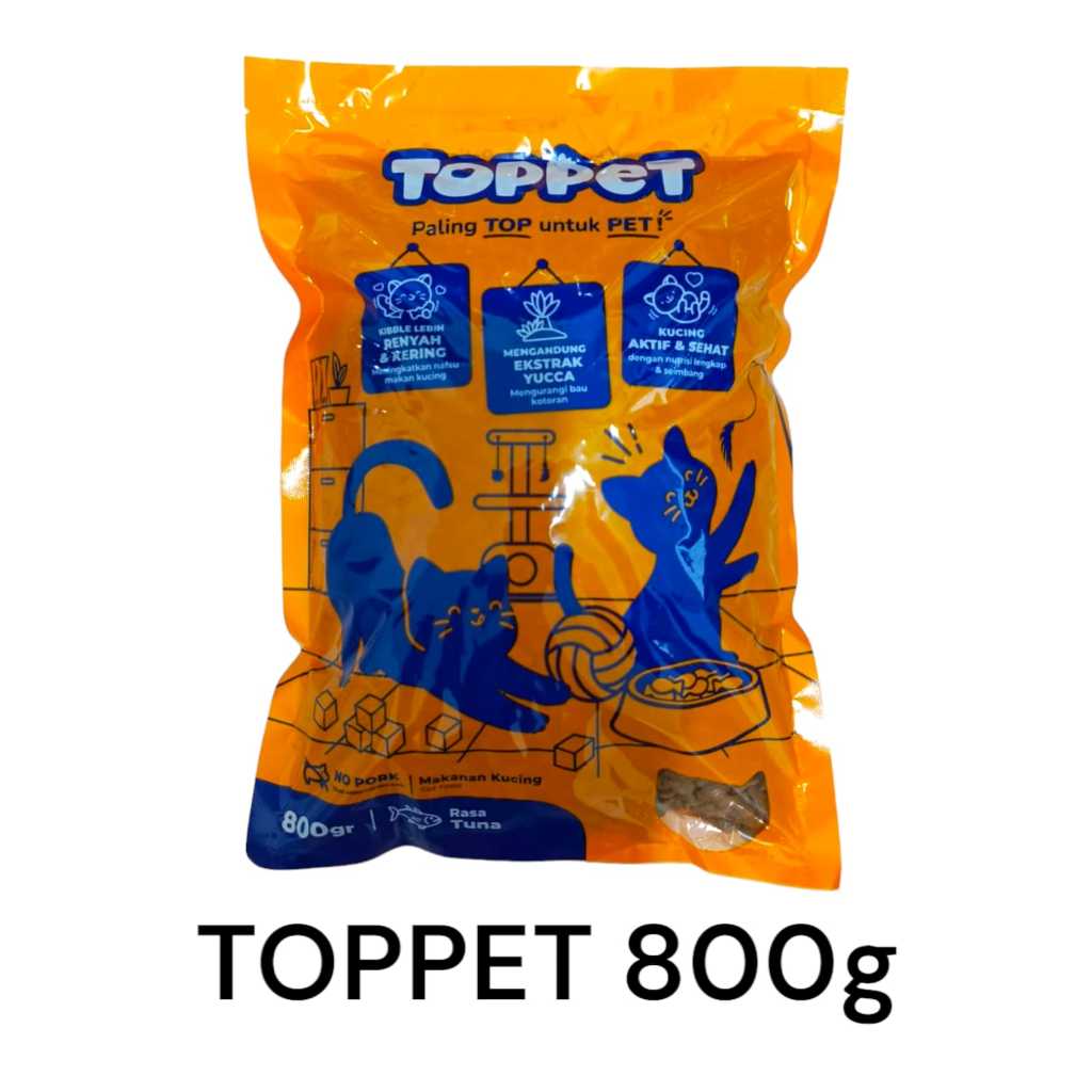 TOPPET 800g Makanan Kucing Kering