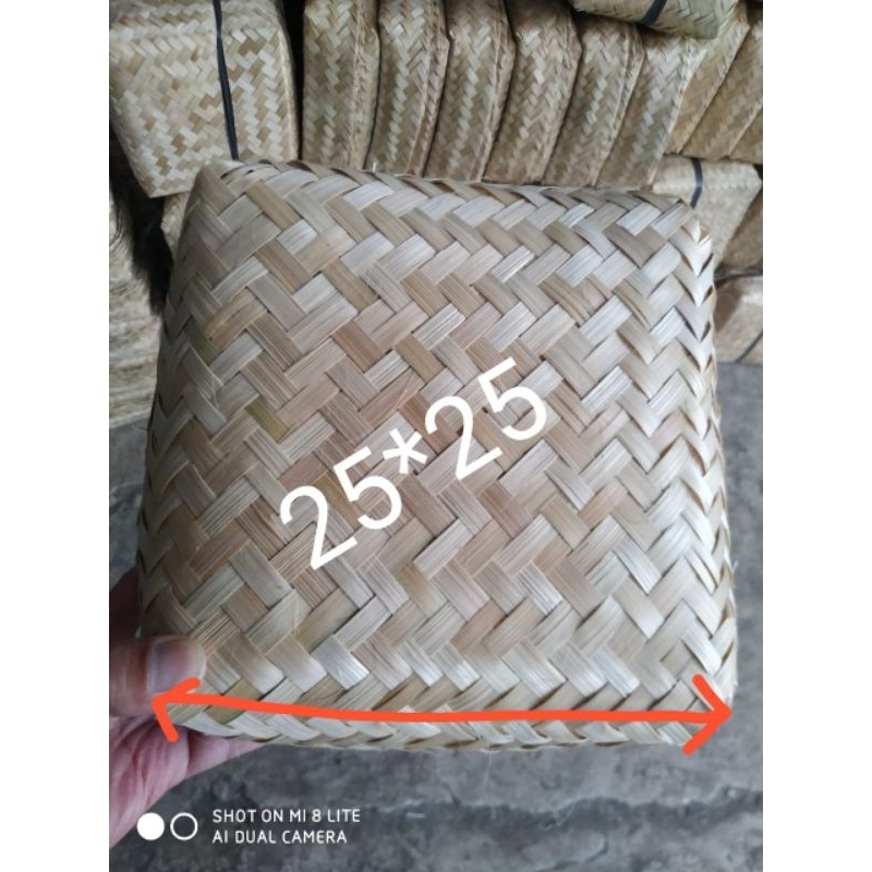 Besek walet 25x25x8 | Bakul isi 50 pcs | Besek bambu