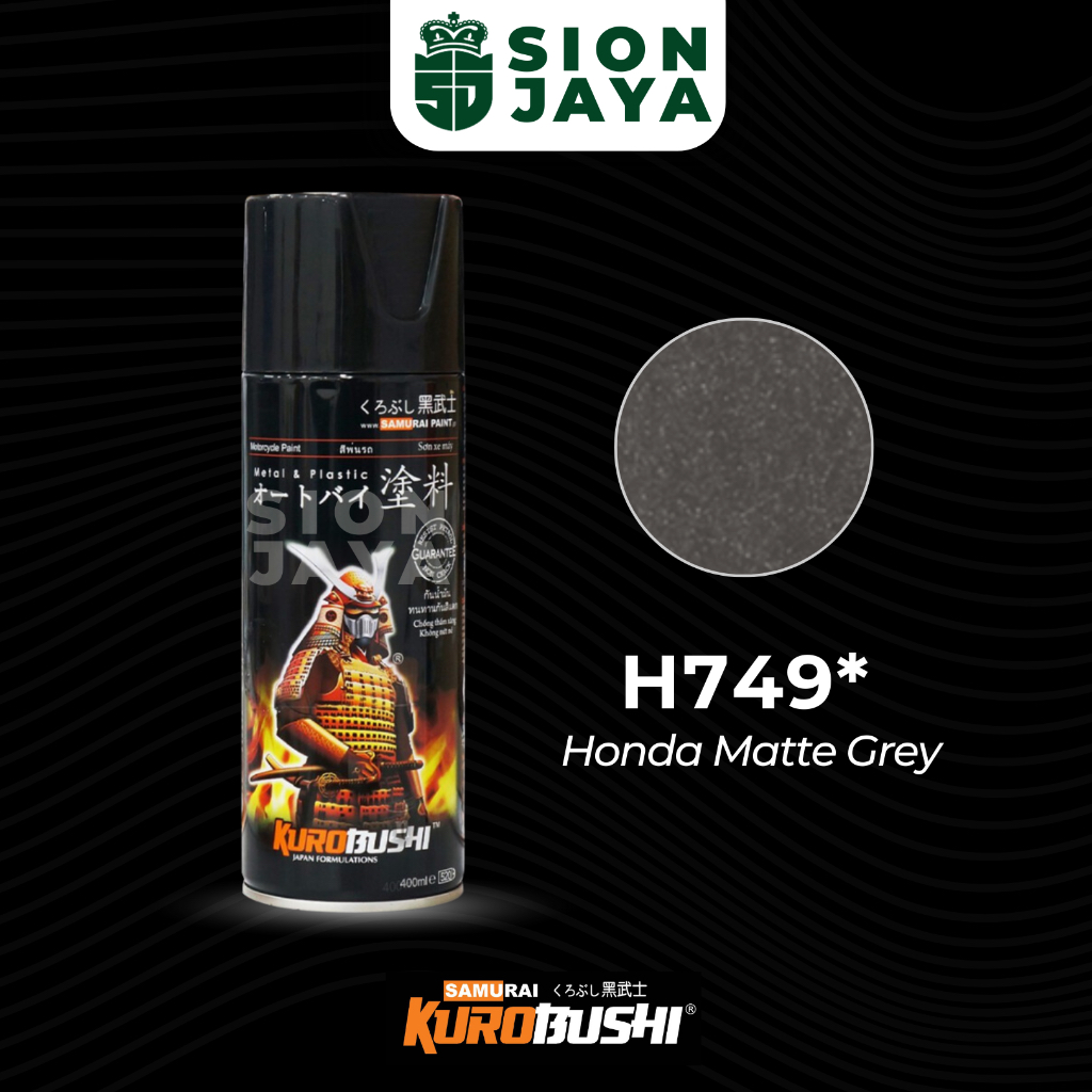 Pilox/Pylox/Cat Semprot Samurai paint Honda H749 Matte Grey