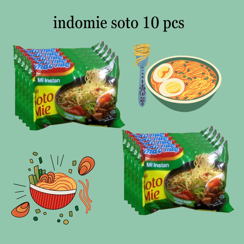 

indomie soto 10 pcs instan sameday regular