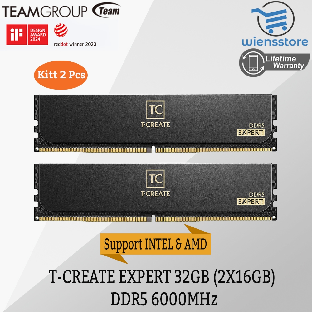 Team T-CREATE EXPERT 32GB (2X16GB) DDR5 6000MHz - Black