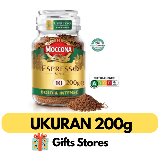 

Moccona Espresso Style Intensity 10 Freeze Dried Instant Coffee 200G / Kopi Moccona Espresso