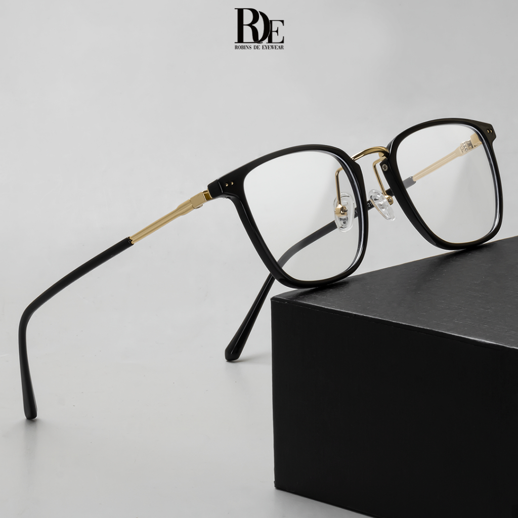 Robins kacamata Anti Radiasi Komputer Frame Kacamata Kotak Bisa Minus Photocromic Bluecromic Fashion Terbaru Wanita S11968