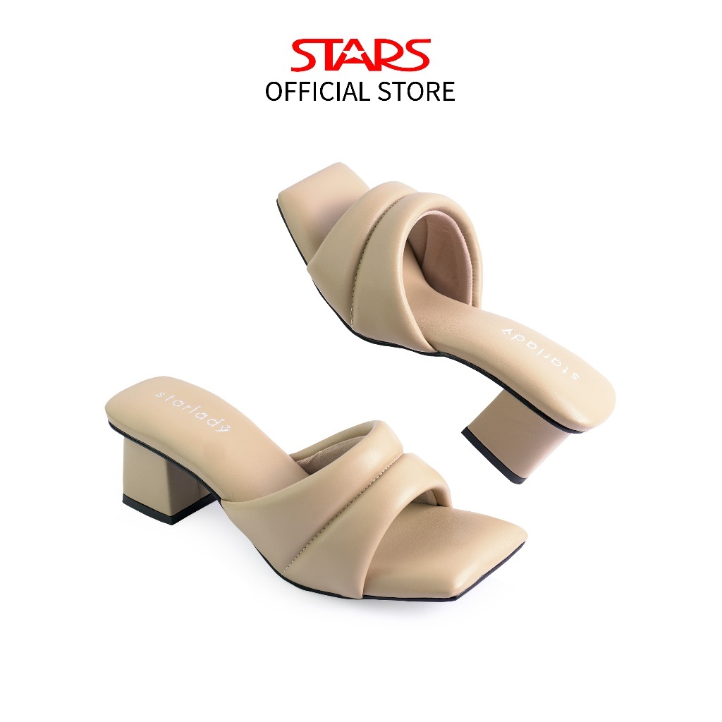 STARLADY Sandal Heels Wanita Carolines Cream