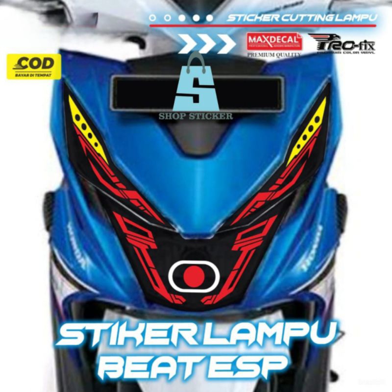 STIKER VARIASI LAMPU ALIS MOTOR BEAT ESP KEREN TERBARU