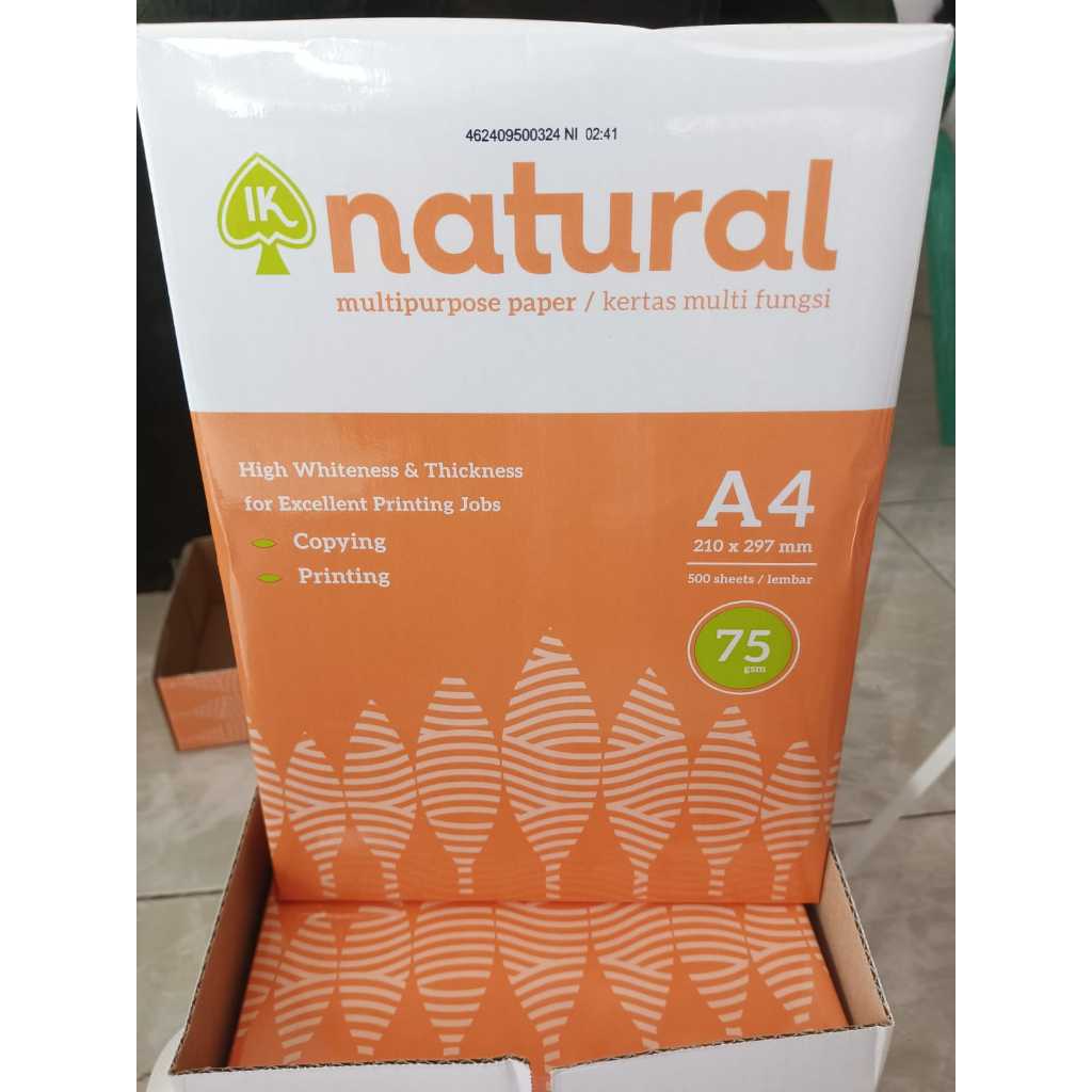 

Kertas HVS Print Fotocopy A4 Natural/BWM 75 gsm termurah (1 rim)