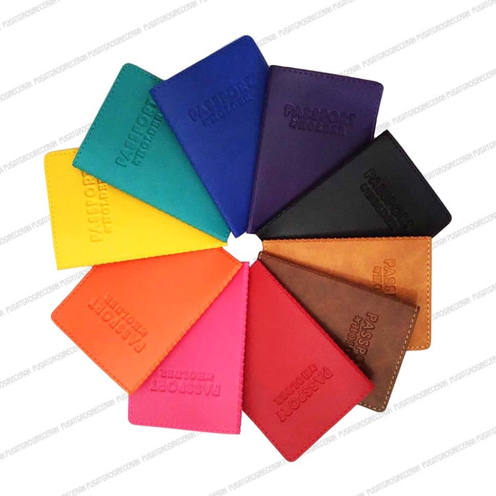 ART H7B2 Passport HOLDER Card Case PVC Leather Sampul Paspor Passport Cover Case