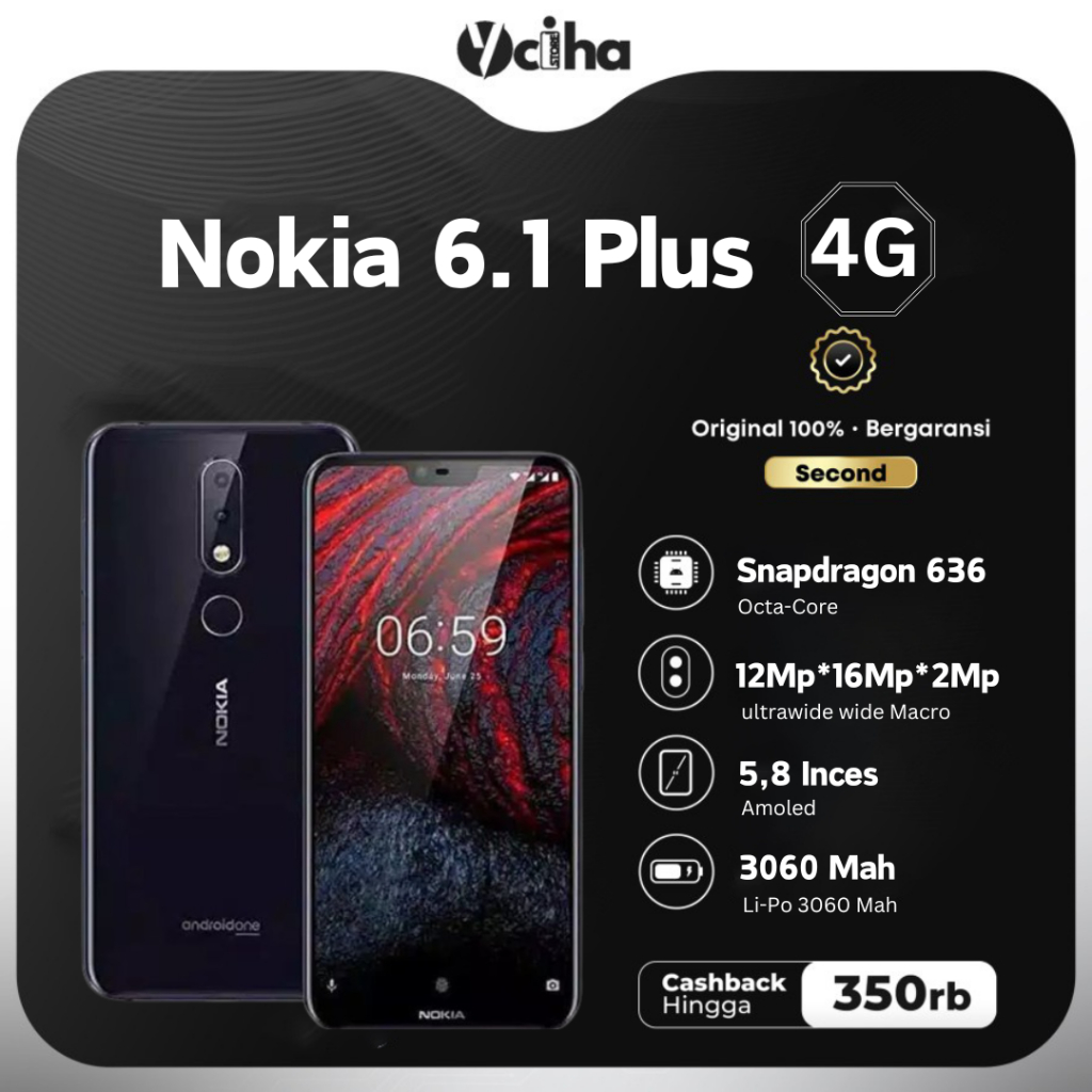 Nokia 6.1 plus 4/64gb Second