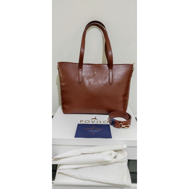 POVILO KIRA TOTE BAG BROWN