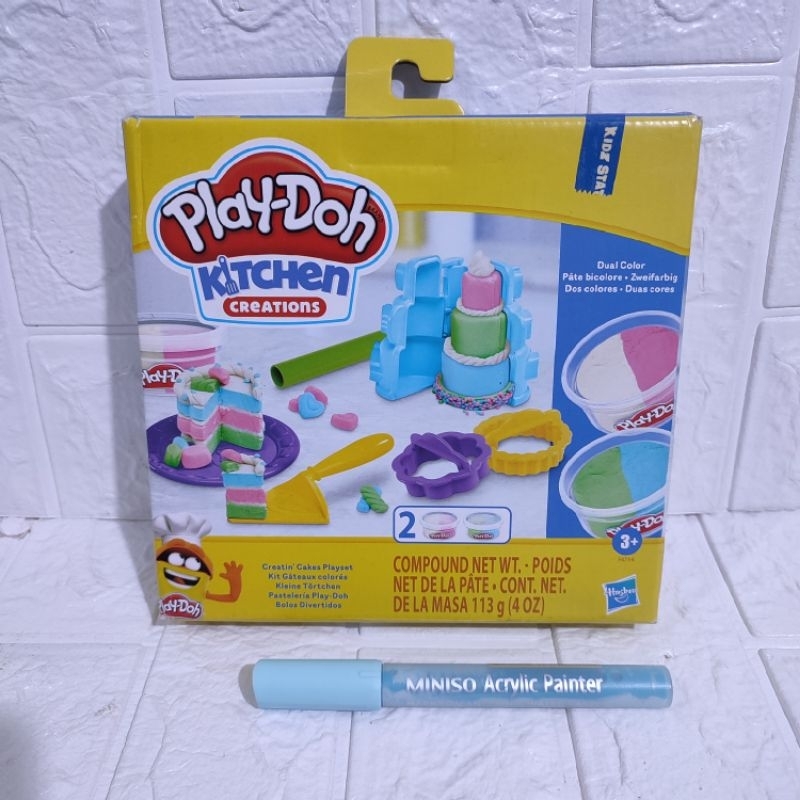 Playdoh Creatin' Cake Playset Lilin pastisin mainan anak cowok cewek kado ulang tahun