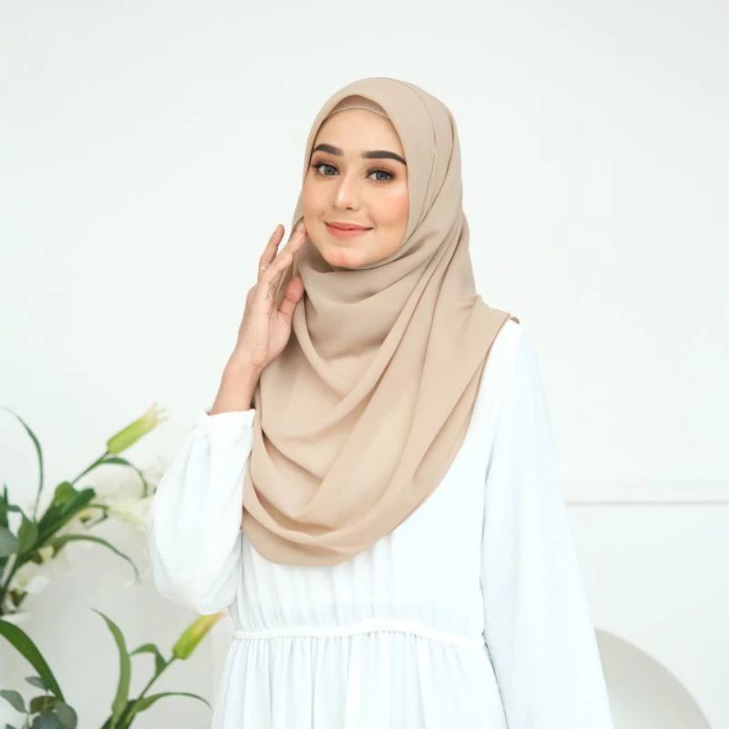 Hijab Segiempat Voal Curve/segiempat Malay/Voile curve