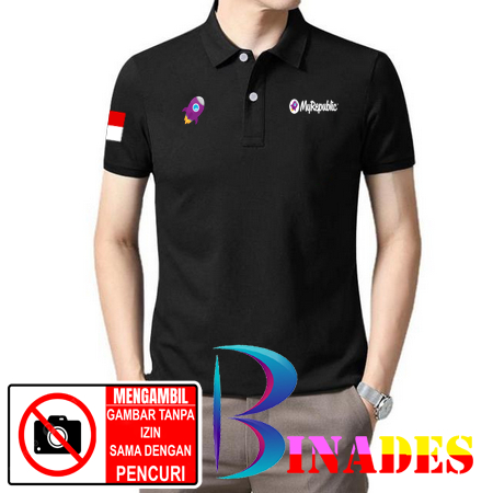 Jual BAJU KAOS KERAH MODEL POLO MY REPUBLIC INTERNET LOGO DADA BINADES