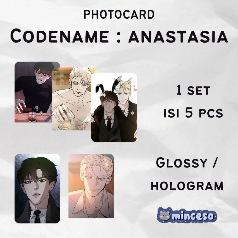 PHOTOCARD CODENAME ANASTASIA MANHWA KOREA PC HOLOGRAM FREEBIES EVENT NOVEL UN OFFICIAL