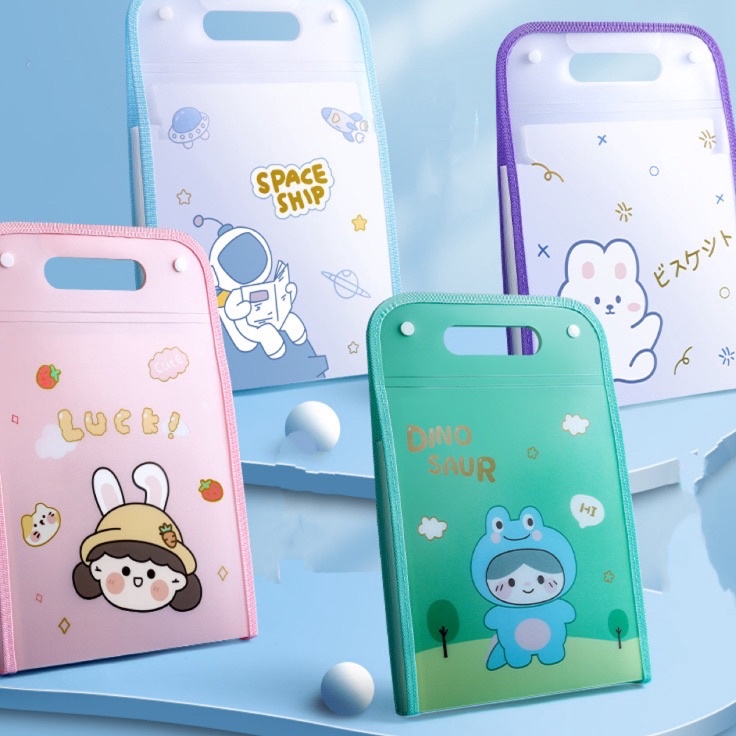 

Free Pengemasan cute multi layer folder map organizer tempat penyimpanan file kertas paper organizer
