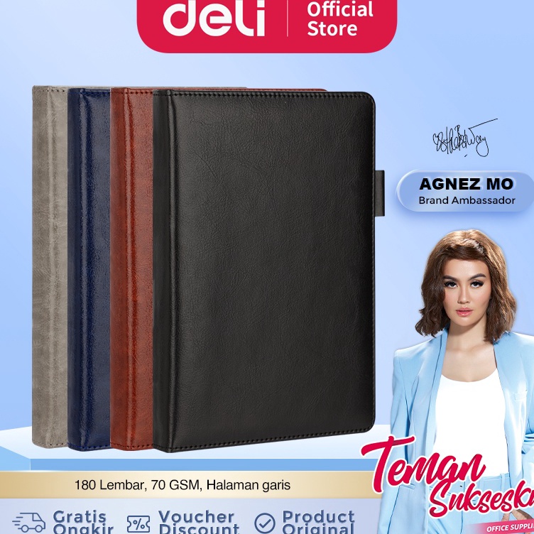 

Pasti Trending Deli Leather Cover Notebook Buku Catatan Sampul Kulit A5 18 Lembar Desain Elegan 22298